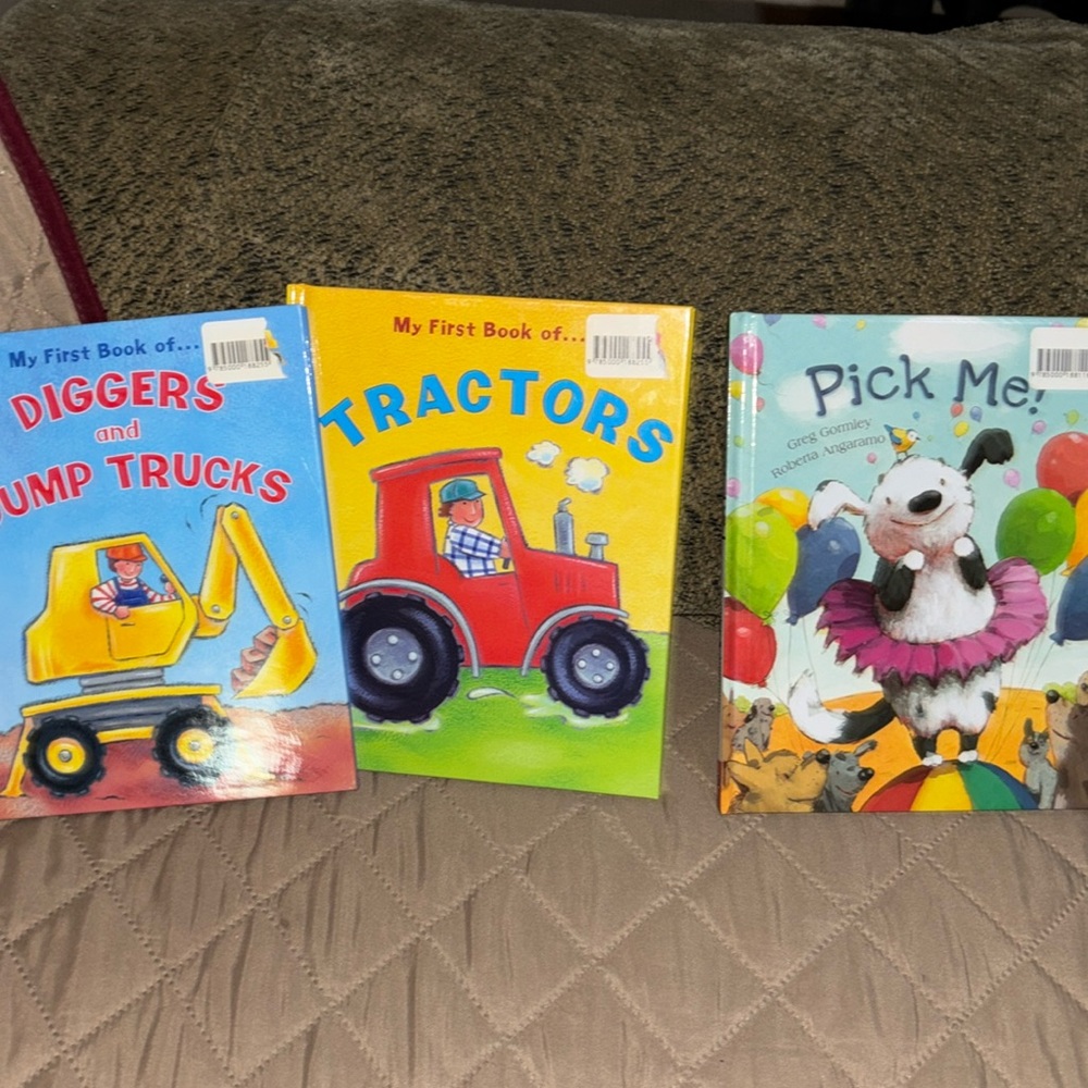 3 books hardback paper pages Children’s books easy-mid level readers